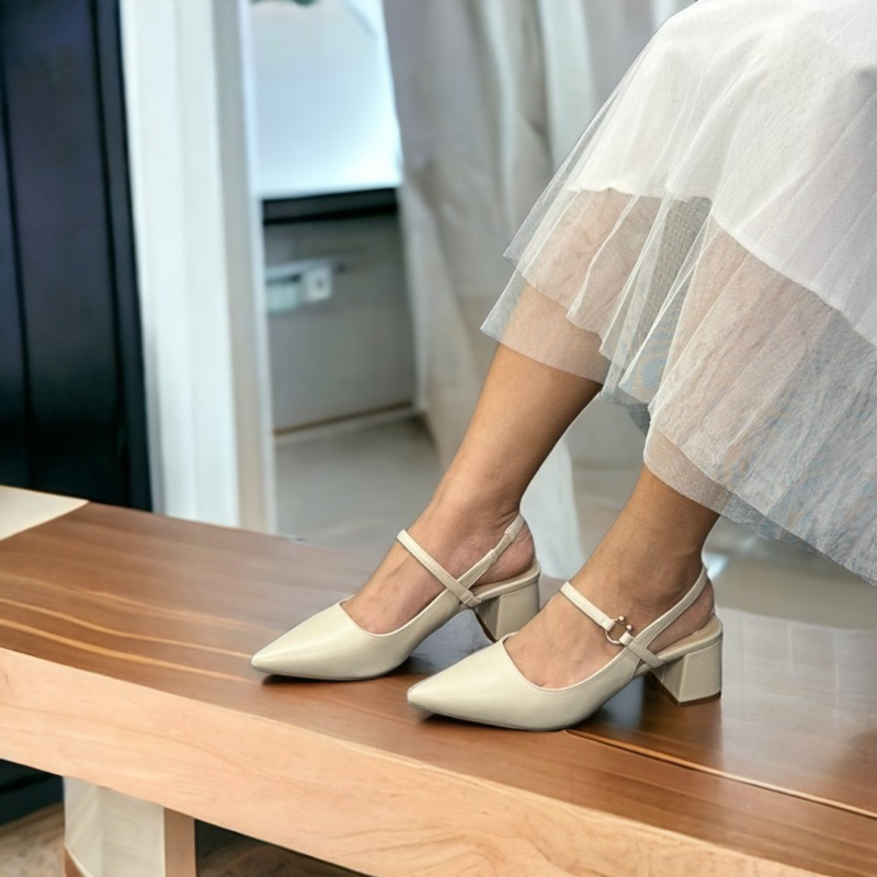 Enako tp13362 รองเท้าส้นสูงผู้หญิง slingback - หัวแหลม ส้นสูง 5cm