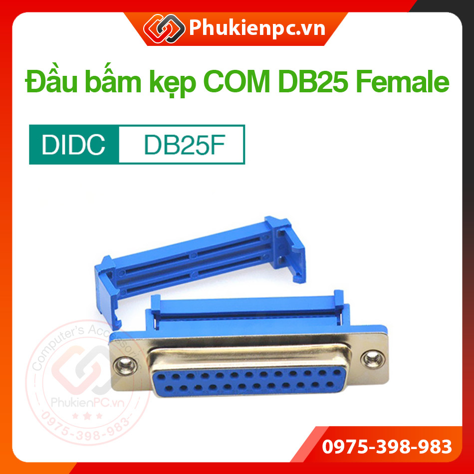 DIDC 25 pin COM DB25 หัวแคลมป์ตัวเมีย ใช้สร้างสาย DB25 LPT COM สําหรับเครื่องอุตสาหกรรมและเครื่องพิม
