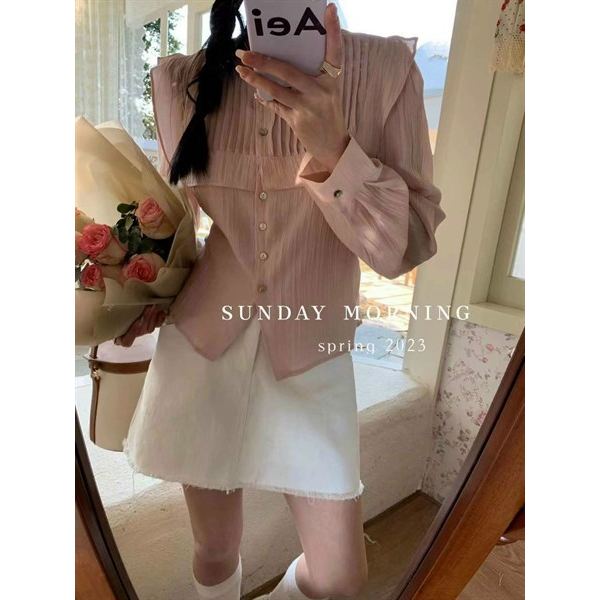 [MTM STORE] ชุดเดรสสไตล์ 5061 พร้อมคอม้วนพร้อมผูกด้านหลัง