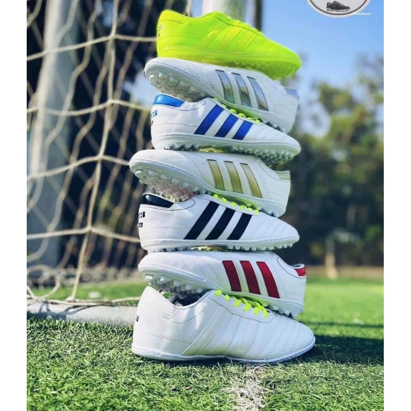 [Type 1 LEATHER HEEL] รองเท้าแปรงสามแถบ, รองเท้าฟุตบอลส้นหนัง 3 แถบ, หนังย่นแบบ 1, ฟอร์ม CT3 เก่า, ไ