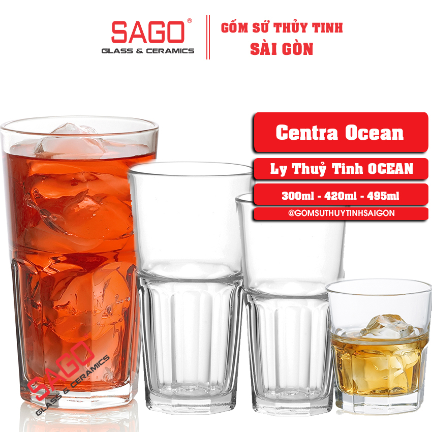 [ กล่อง 06 ] Ocean Centara Long Drink Cup 300ml, 420ml, 495ml นําเข้าจากประเทศไทย