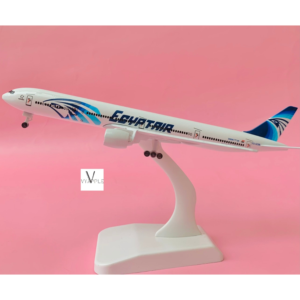 AIRCRAFT MODEL B777 "EGYPT AIR" EGYPTIAN NATIONAL AIR BRAND 20CM