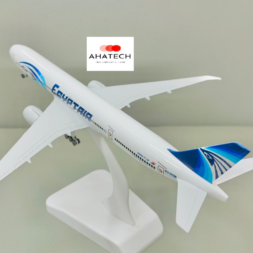 BOEING 777-300ER MODEL PLANE " EGYPT AIR " โลหะคุณภาพสูง 20 ซม. พร้อมล้อ
