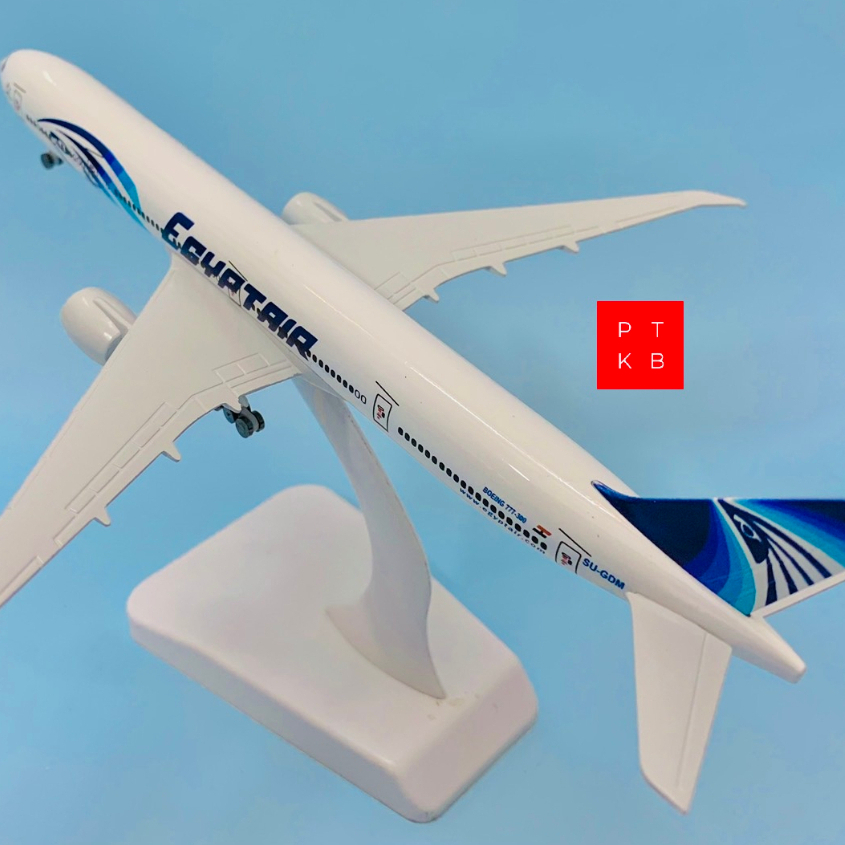 EGYPT AIR" Boeing 777 Egyptian Airlines Model Plane 20 ซม. พร้อมล้อ