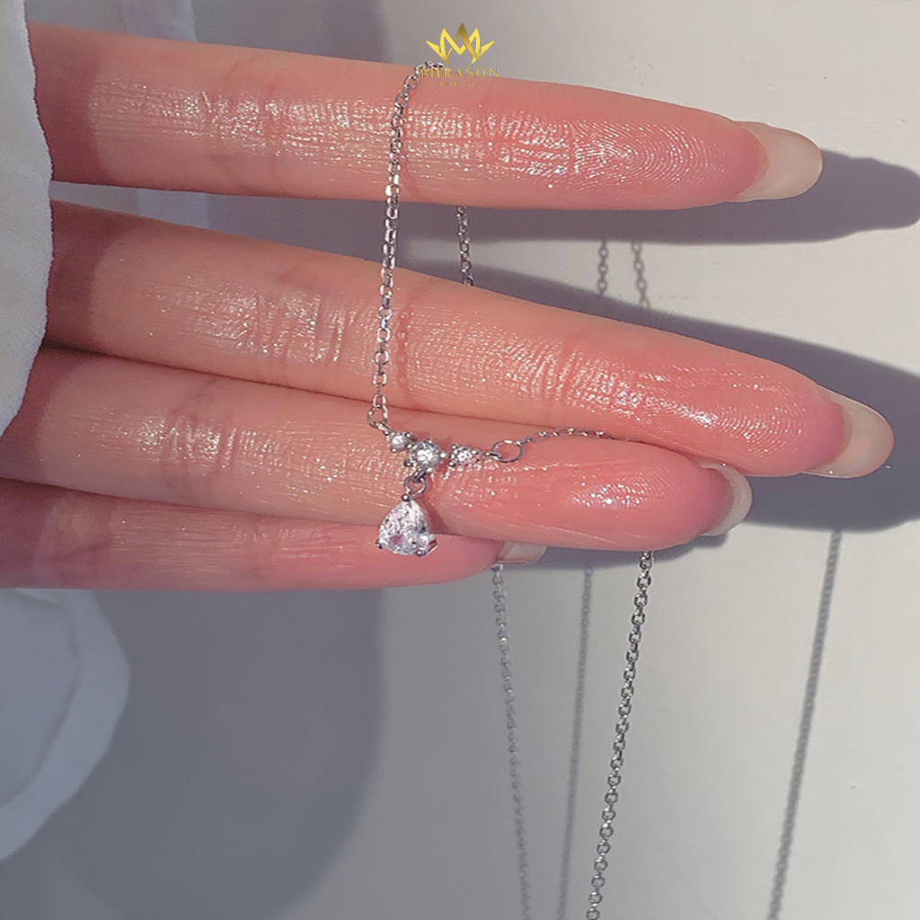 S925 สร้อยคอเงินหินหยดประกาย - MIRASON MDC105