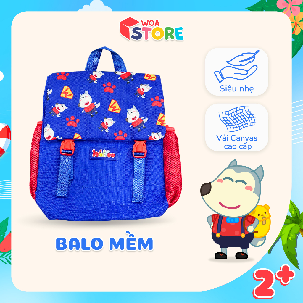 Wolfoo Lucy Soft Backpack for Girls - Boys โรงเรียนอนุบาลก่อนวัยเรียน - แบรนด์ Wolfoo