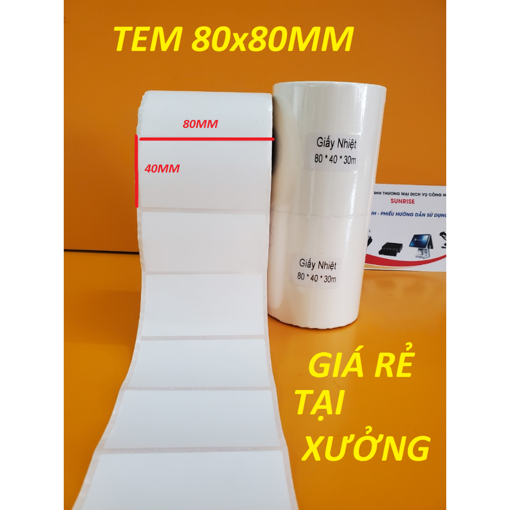 พิมพ์ความร้อนแสตมป์80x40มิลลิเมตรม้วน30เมตรความร้อนรูปลอก80*40กระดาษความร้อน8*4สติกเกอร์80x40กระดาษค