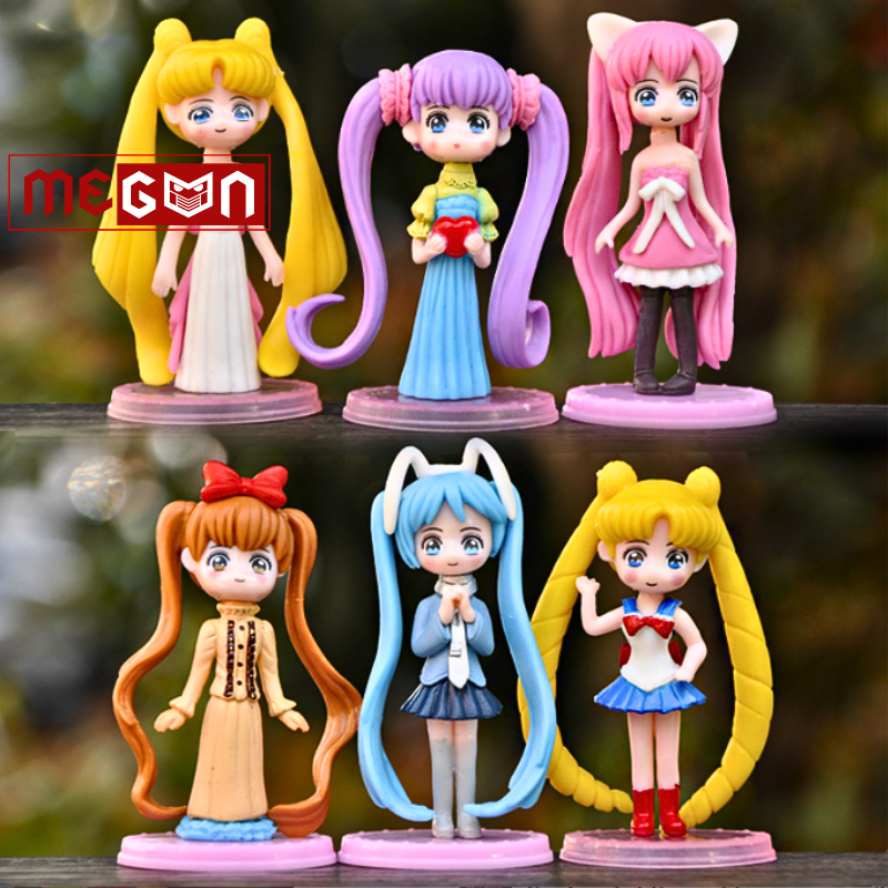 Megun mini Sailor Moon Doll chibi Model ( ขายปลีกที ่ มีจําหน ่ ายและครบชุด )