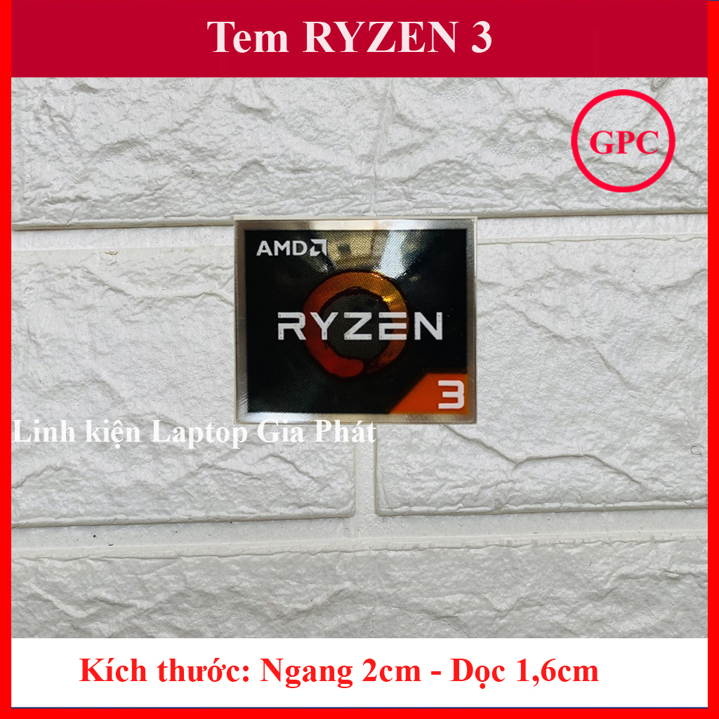 สติ๊กเกอร์ AMD RYZEN 3 สําหรับตกแต่งคอมพิวเตอร์และแล็ปท็อป