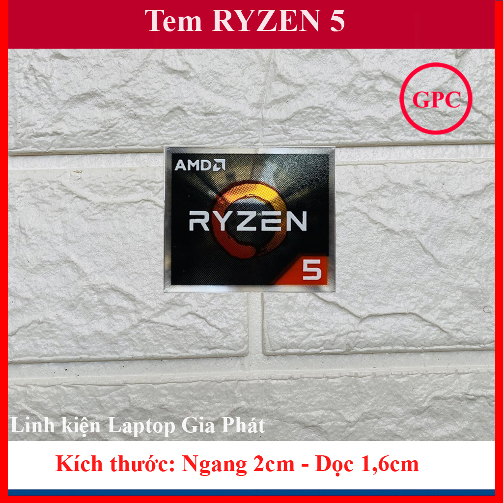 สติ๊กเกอร์ AMD RYZEN 5 สําหรับตกแต่งคอมพิวเตอร์และแล็ปท็อป