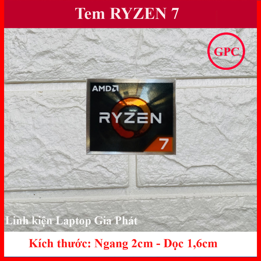 สติ๊กเกอร์ AMD RYZEN 7 สําหรับตกแต่งคอมพิวเตอร์และแล็ปท็อป