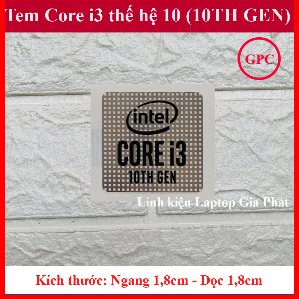 ตราประทับ Core i3 Generation 10 (10th Gen) เปลี่ยนแสตมป์คอมพิวเตอร์