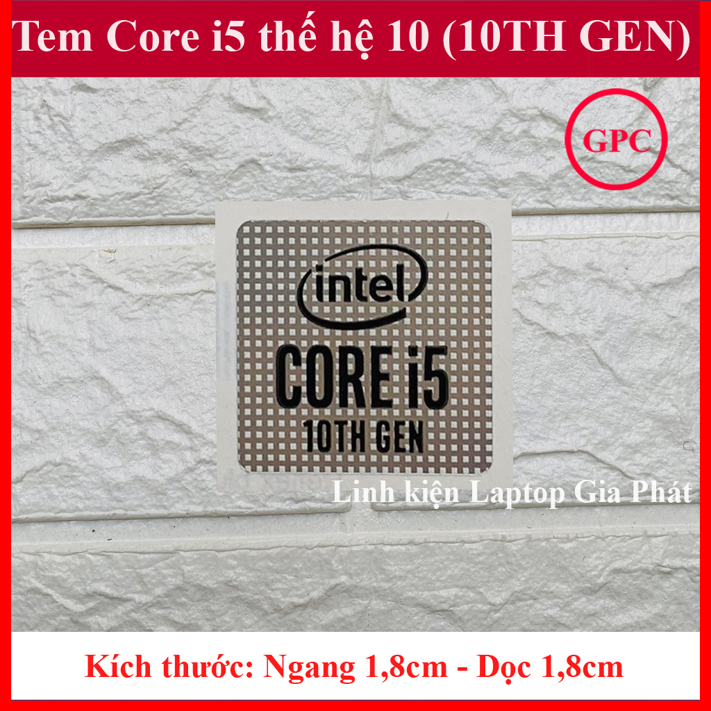 ตราประทับ Core i5 Generation 10 (10th Gen) เปลี่ยนแสตมป์คอมพิวเตอร์
