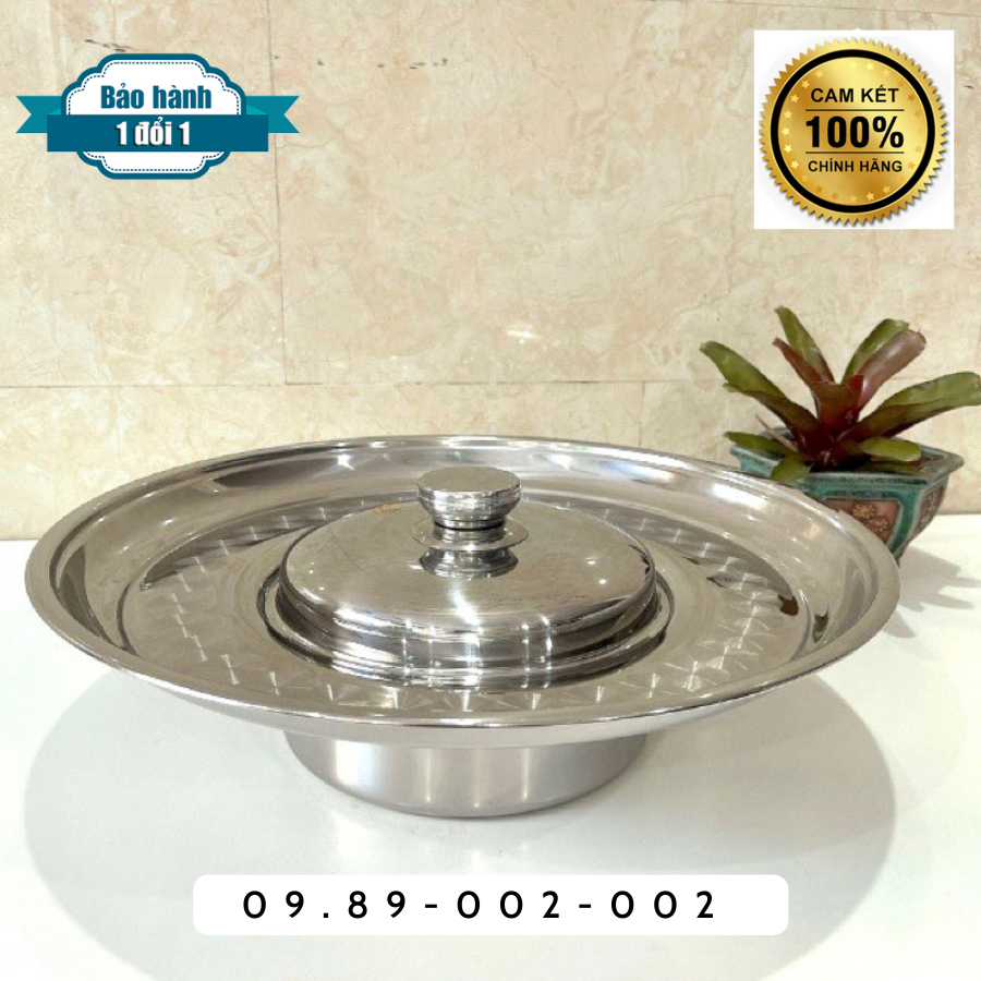 [INOX 430] หม้อไฟสด หม้อไฟหมวกสแตนเลสพร้อมก้นแม่เหล็ก VIETCOOK ขนาดตั้งแต่ 16,18,20,22 USED สําหรับ BOTH INDICATION KITCHEN