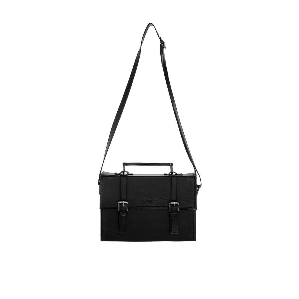 Ksoul Old School Bag กระเป๋าสะพายข้าง Size M หนัง PU สีดํา/เบจ/น้ําตาล/เทา