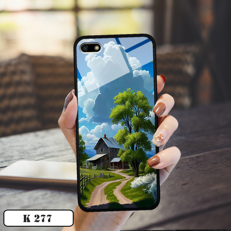 เคสกระจกภูมิทัศน์ 3D Country สําหรับ Huawei Y5 2018