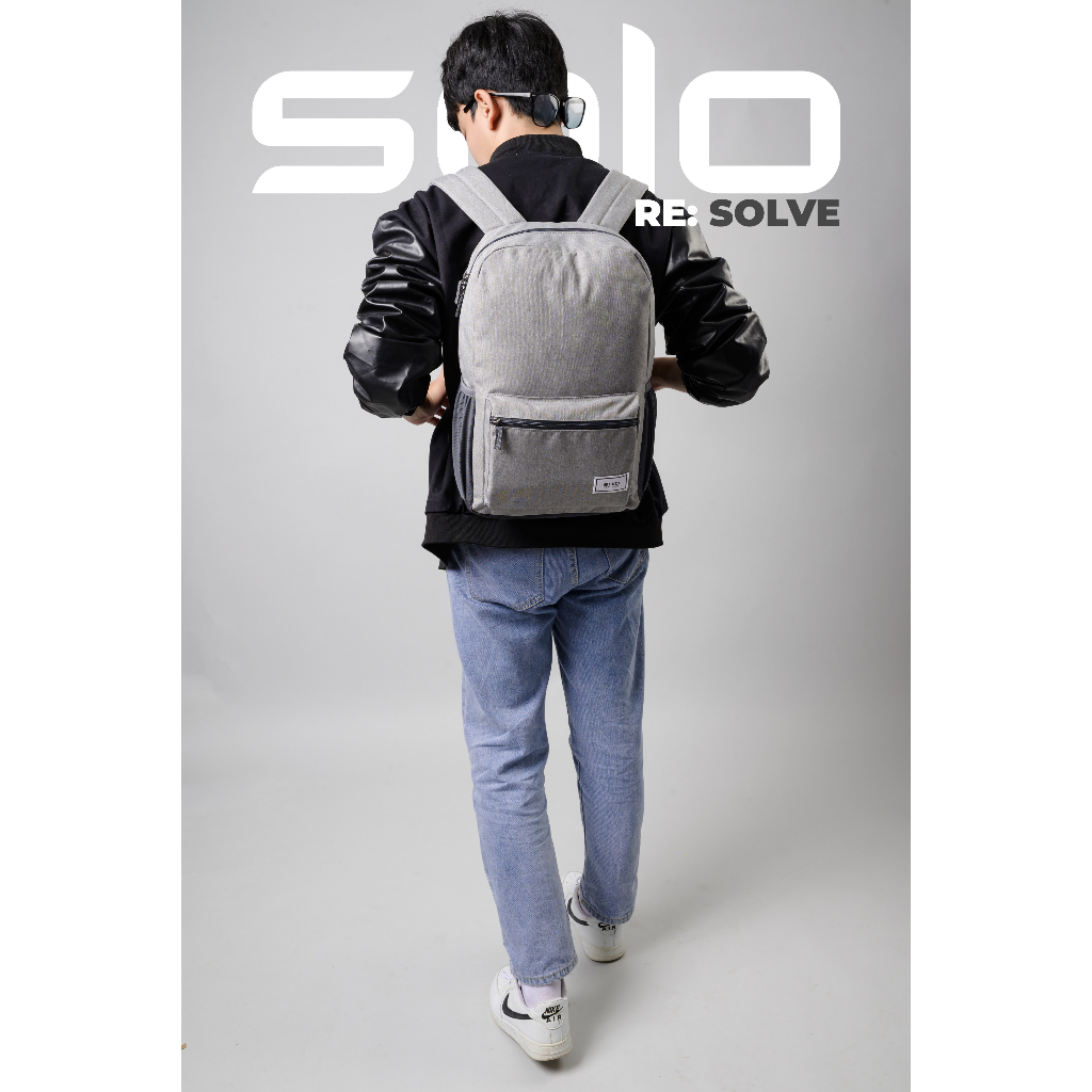 Solo Re: Solve Backpack 15.6 นิ้ว - สีเทา - UBN781-10 - ของแท้ 05 ปี
