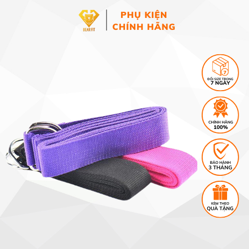คุณภาพดี ราคาถูก Cotton Yoga Strap 1m6 x3.5cm (สายรัดโยคะ)
