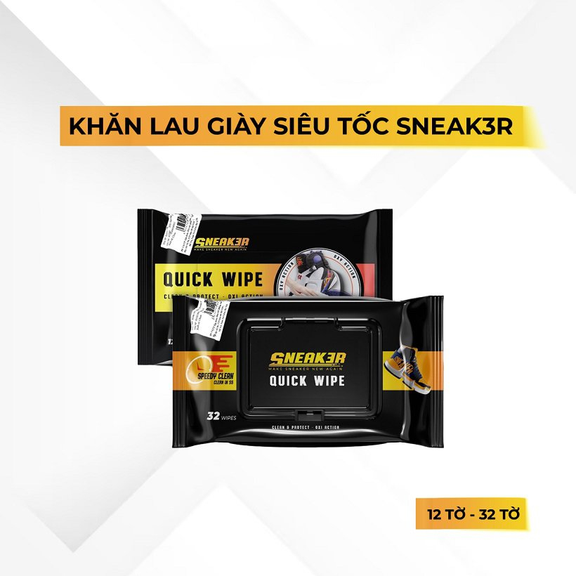 Quick Wipe Sneak3r ผ้าเช็ดทําความสะอาดรองเท้า (เทคโนโลยี Ogen Aciton)