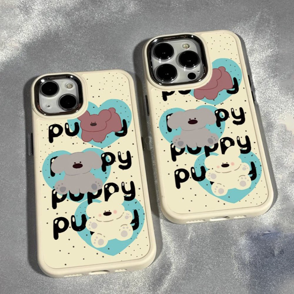 Luxury iphone Orange Puppy Bear Puppy Case iphone 14 Pro Max 13 12 11 Pro Max XR 7plus 8plus sg033