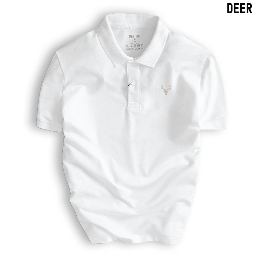 Deer Polo เสื้อคอปก BASIC CVC หนังจระเข้ยืด 4 ทิศทาง