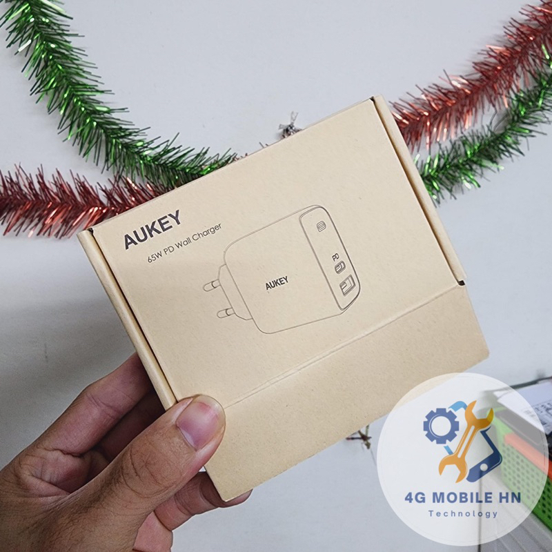 AUKEY PA-B3 65W 2-port Fast Charger - PD 3.0 QC 4.0 45W&12W