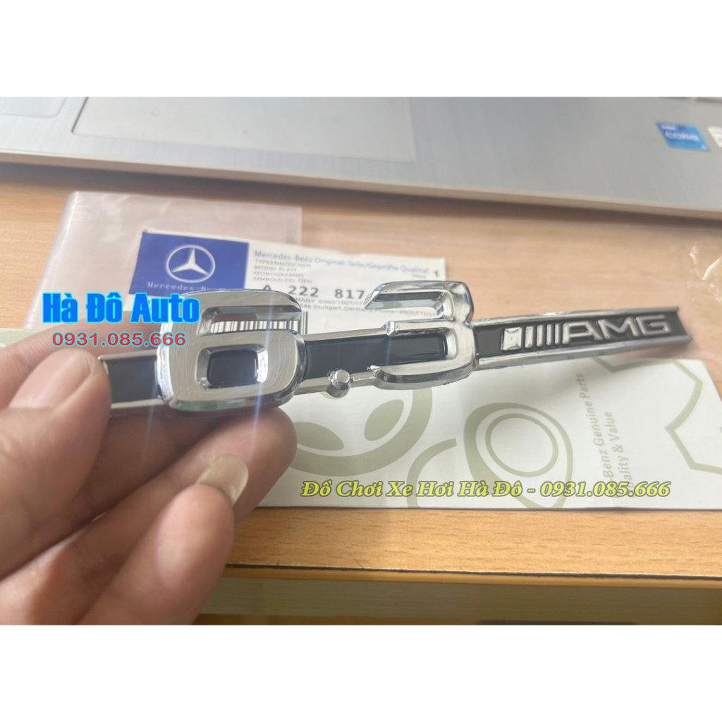 6.3 AMG ตัวอักษรนูนด้านหลังรถ Mercedes - สติ๊กเกอร์ตัวอักษร 6.3 AMG ที่ด้านหลังรถ Mercedes