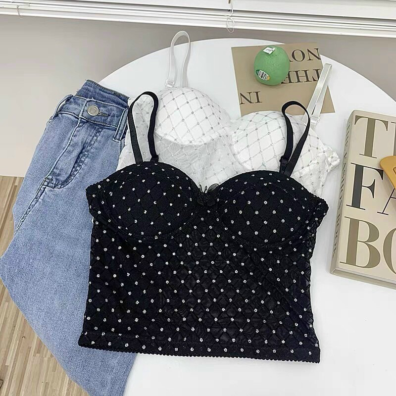 คุณภาพสูง Design Cushion Mesh Two-Strap Bra - ภายใต้ 53kg