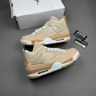 Jordan 4 Retro Shimmer รองเท้าผ้าใบ (jd4 สีครีม สีน้ําตาล) - HYPE รองเท้าผ้าใบ / คุณภาพดีที่สุด