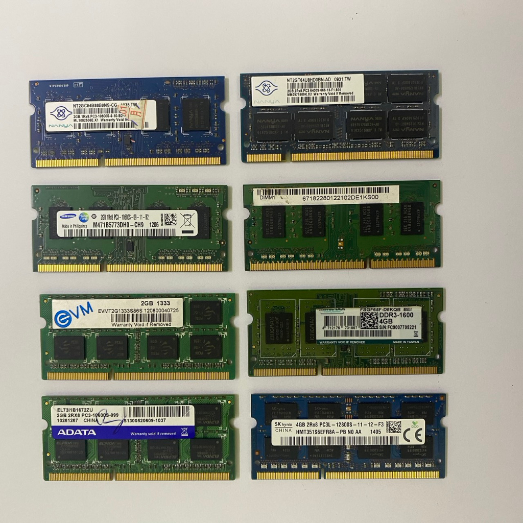 Laptop Ram 4g PC3, PC4 ถอดประกอบ (ทดสอบและใช้งานได้ตกลง)