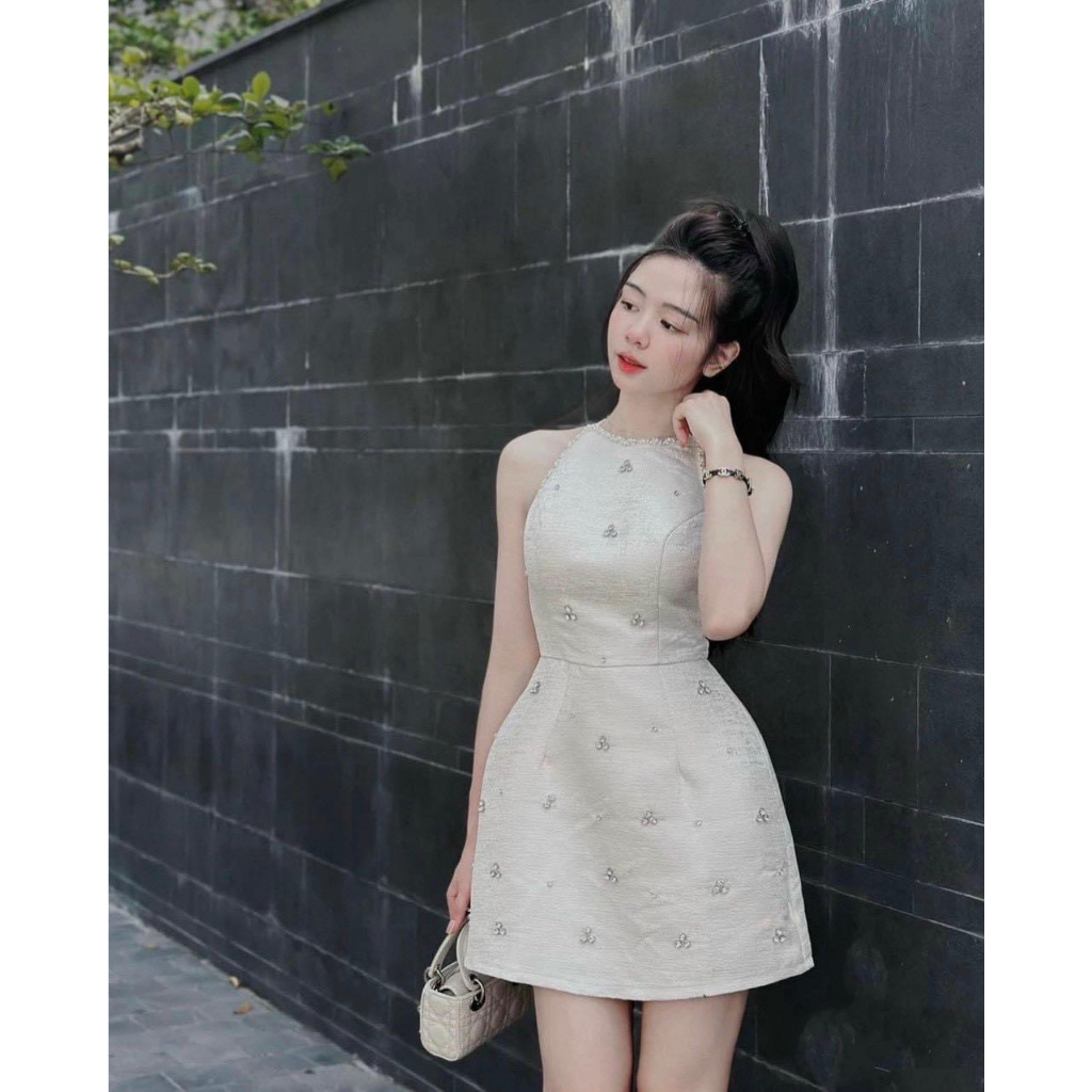 ชุดเดรสปาร์ตี้คล้องคอลูกปัดระดับไฮเอนด์ Hannie Dress
