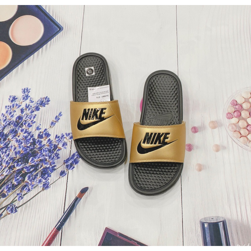 [GENUINE] รองเท้าแตะกีฬา Benassi JDI Black Metallic Gold