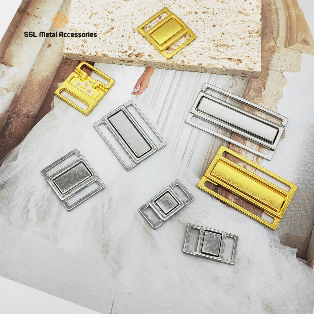 (4ชิ้น) ตะขอเสื้อชั้นในโลหะแฟชั่นใช้เพิ่ม-ลดสายเสื้อชั้นใน บรา ชุดว่ายน้ํา..ดีเคเอฟ