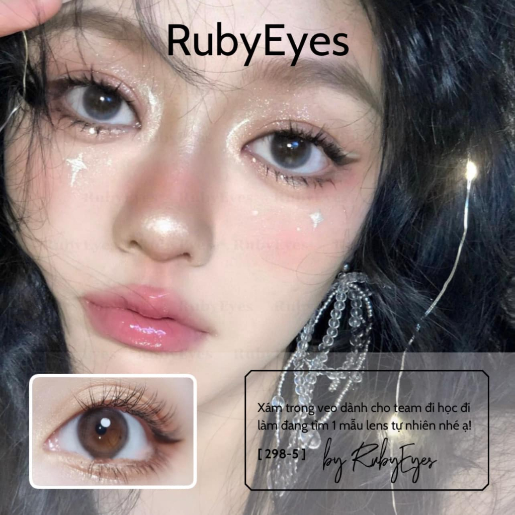 RUBY EYES คอนแทคเลนส์สีเทาเล็กสุดฮอต SIlicone HydroGel Ruby Eyes คอนแทคเลนส์, เลนส์ NEAR DEGREE แบบเ