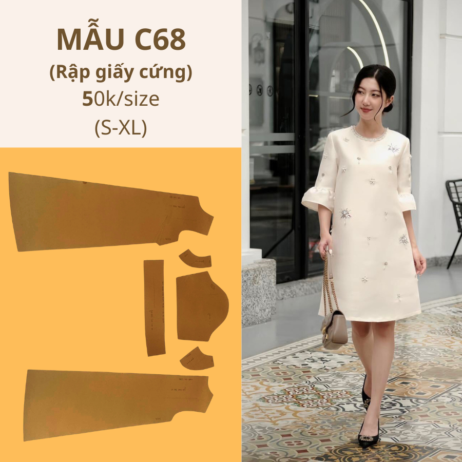 กระดาษแข็ง PRE-CUT SURFACE DRESS C68