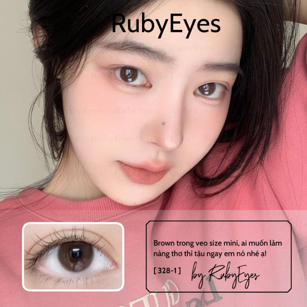 RUBY EYES คอนแทคเลนส์ Brown Day Natural Bright SIlicone HydroGel Ruby Eyes คอนแทคเลนส์, เลนส์ FULL N