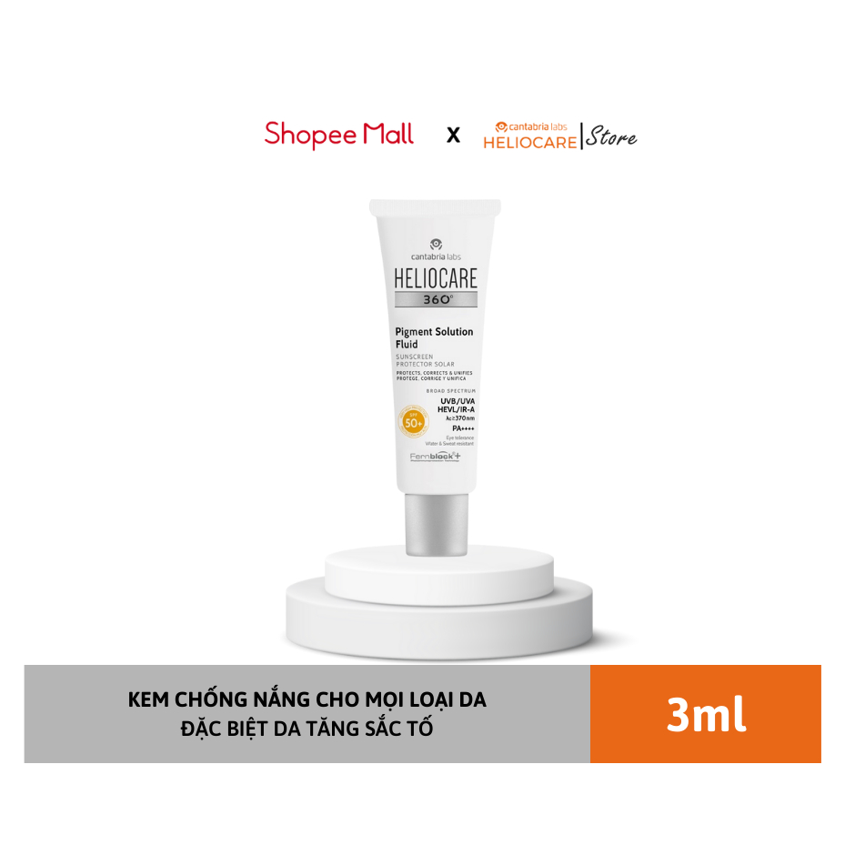 [ ของขวัญ ] Heliocare 360 Pigment Solution Fluid SPF 50 + 3ml