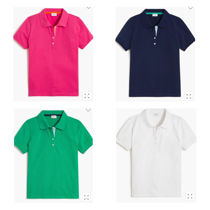 เสื้อโปโลผู้หญิง Jcrew ทุกขนาด ของแท้ us