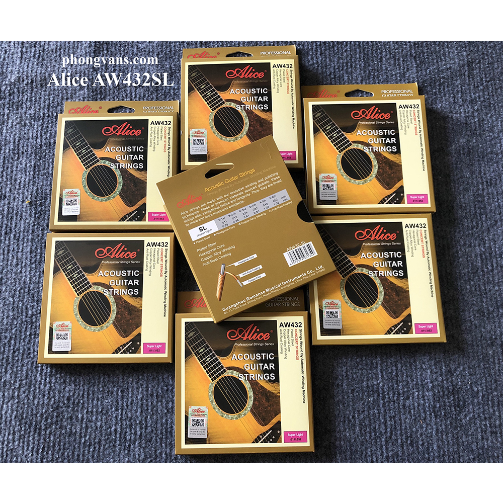 สายกีต้าร์โปร่ง Alice AW432SL