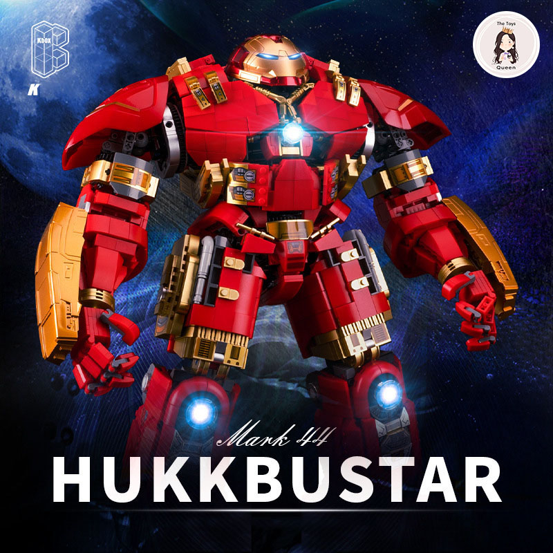 Lego ของเล ่ นประกอบหุ ่ นยนต ์ รุ ่ น MK44 HulkBuster Marvels Avengers Superhero Ironman Anti-Hulk V5004
