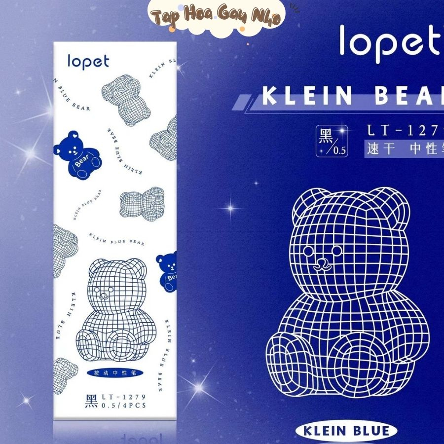 Lopet-1279 KLEIN BEAR BLUE BEAR CARO ปากกาเจล