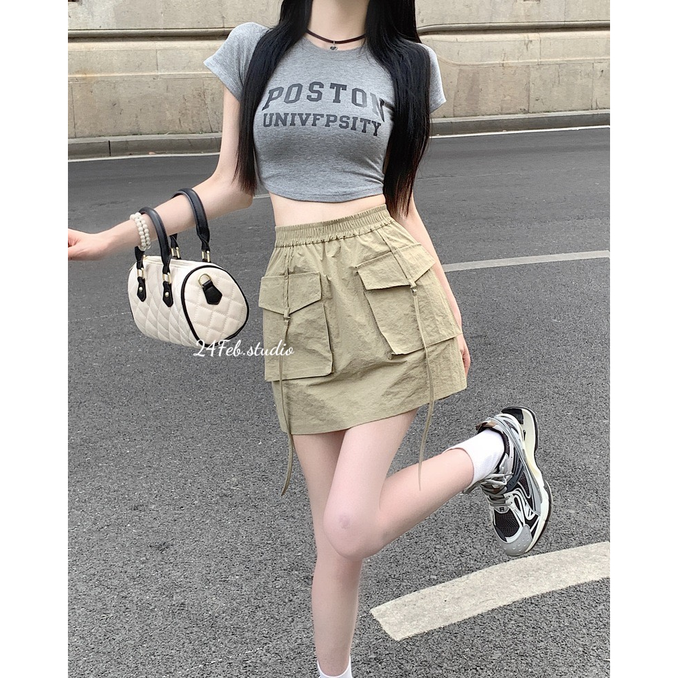 กระโปรงลมพร้อมกล่องสไตล์เกาหลี ulzzang 24Feb.studio VAH13 016