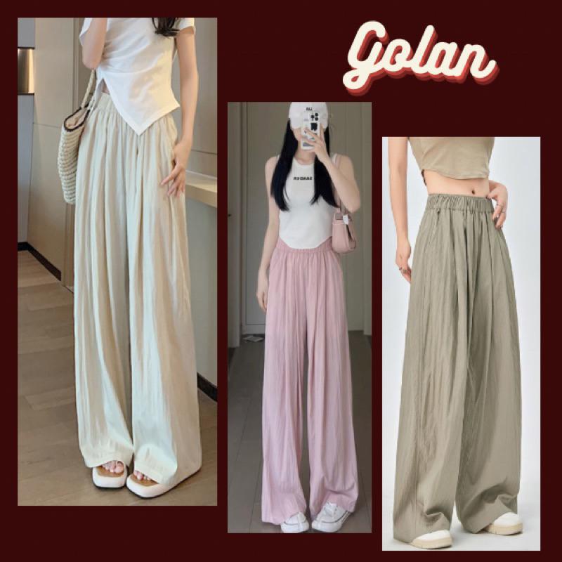 กางเกงขากว้างฤดูร้อนเย็นเอวยางยืดกางเกงขาสั้นน่าระทึกใจสุดน่ารัก(มีขนาดใหญ่)