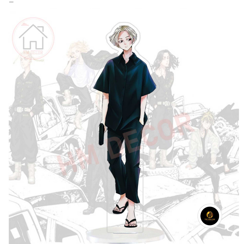 Tokyo Revengers Mikey Draken อะนิเมะตัวอักษรอะคริลิครุ่นแสดงการตกแต่งมุมการศึกษาสําหรับโต๊ะ สูง 15 ซม.