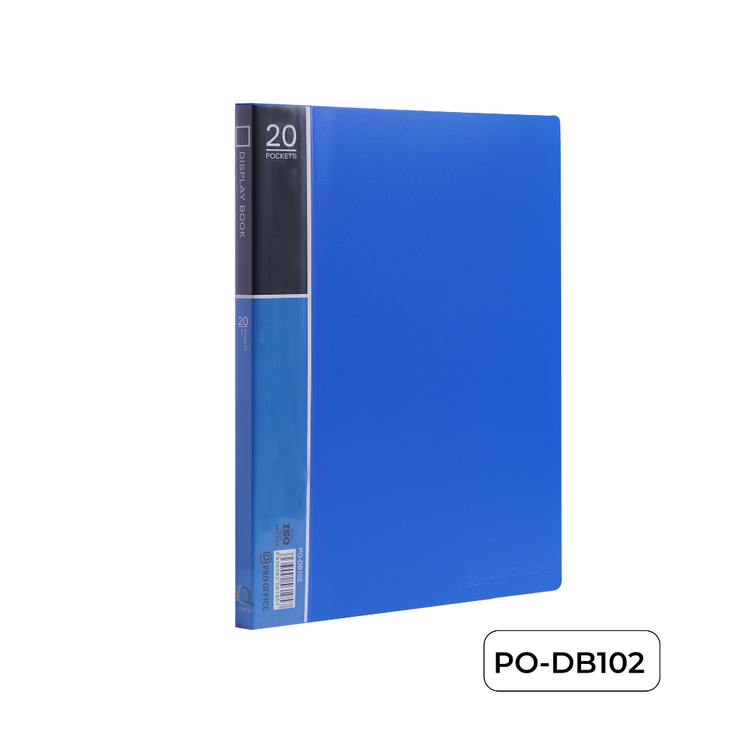 แฟ้มใบไม้ 20 Q Series PRO OFFICE Document Holder ผลิตจากพลาสติก Mica ผิวเรียบ เขียนเรียบ PO-DB102