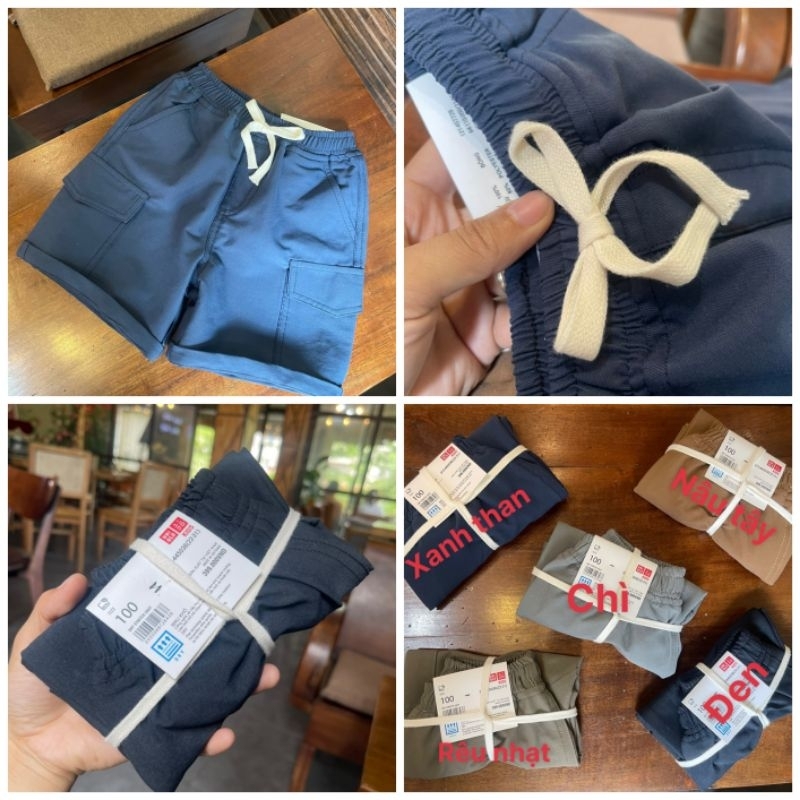 UNIQLO กางเกงสีกากีเหนือเข่า ยูนิโคล่ มีกระเป๋าเสริม นุ่มเท่สุดๆ สําหรับเด็กผู้ชายไซส์ใหญ่