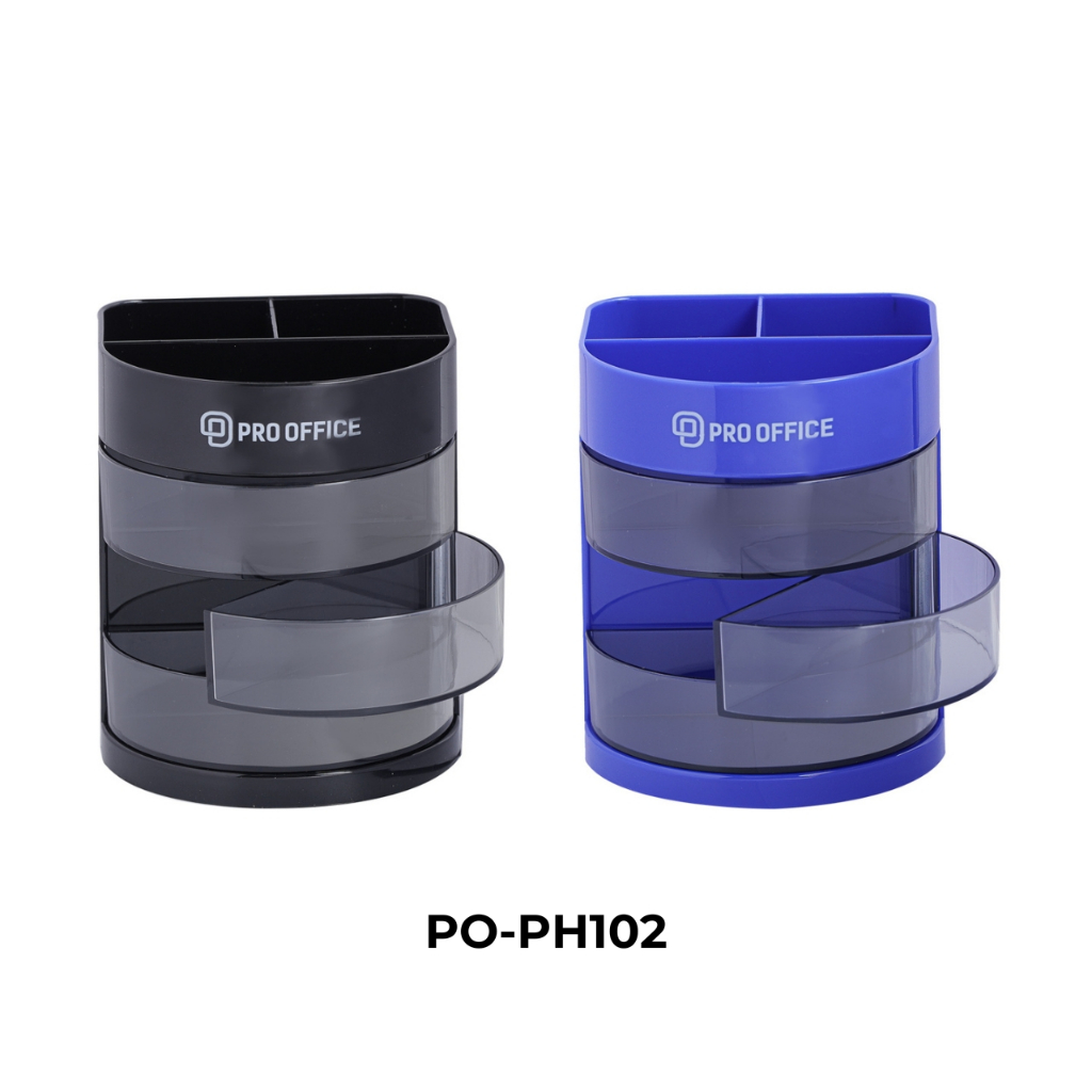 PRO OFFICE ที่ใส่ปากกาทําจากพลาสติกแข็ง แบ่งหลายช่อง สะดวก PO-PH102