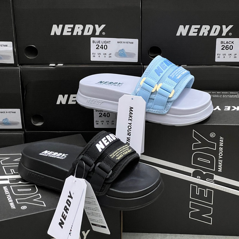 [ของแท้] รองเท้าแตะ Nerdy Platform Slide Nerdy With High Sole สไตล์เกาหลี