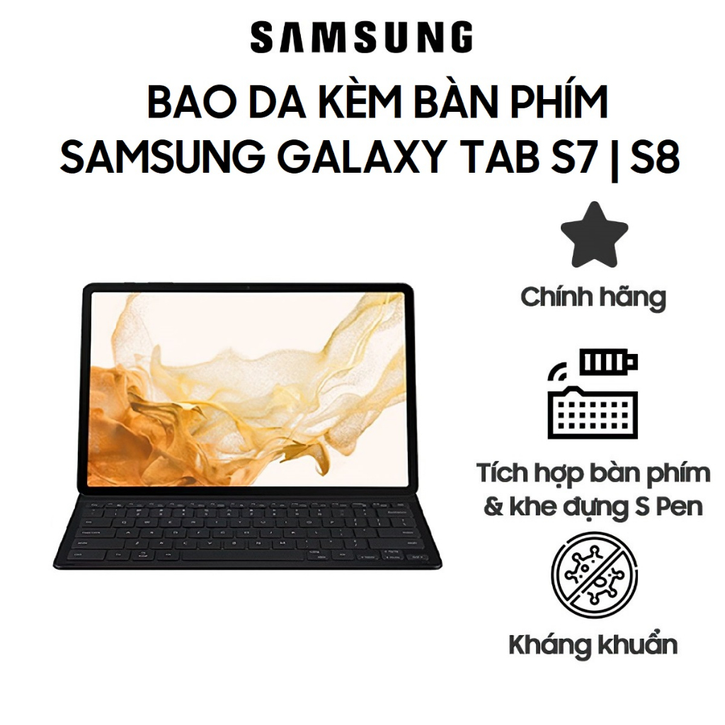 Samsung Galaxy Tab S8 / Tab S7 Book Cover Slim Keyboard Holster DT630 - สินค ้ าของแท ้