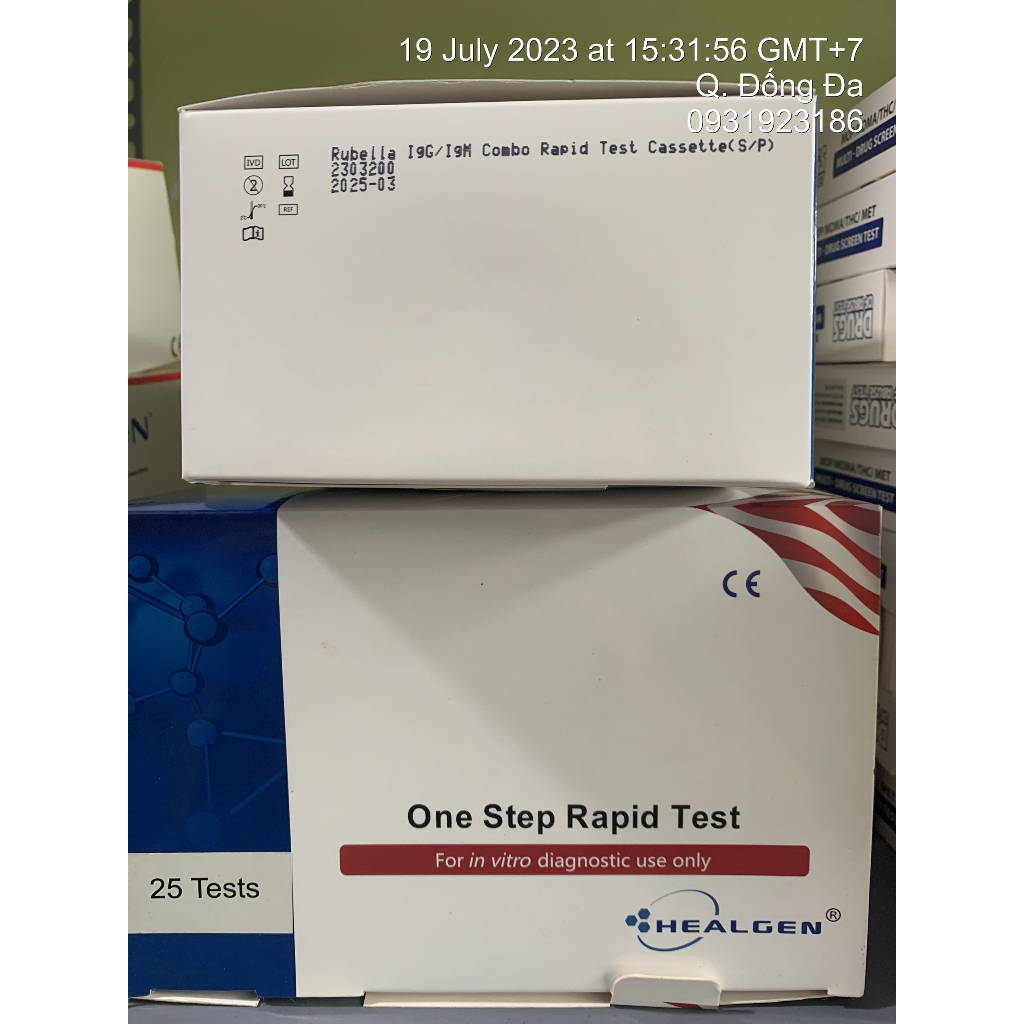 การวินิจฉัย Rubella IgG / IgM Combo Rapid Test Cassette (S/ 🌹 Healgen